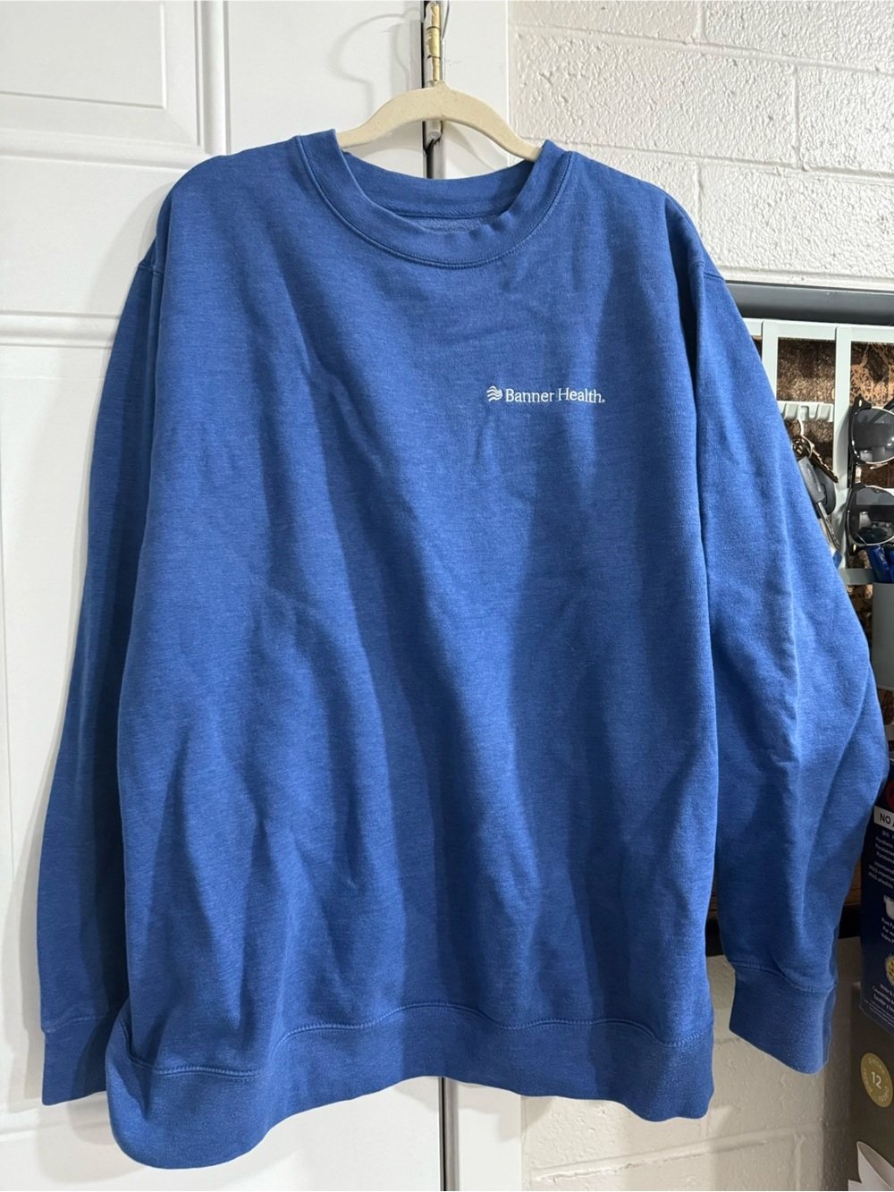 Banner Health Men's Blue Crewneck Sweatshirt - Custom Made